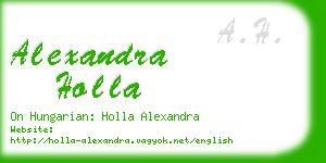 alexandra holla business card